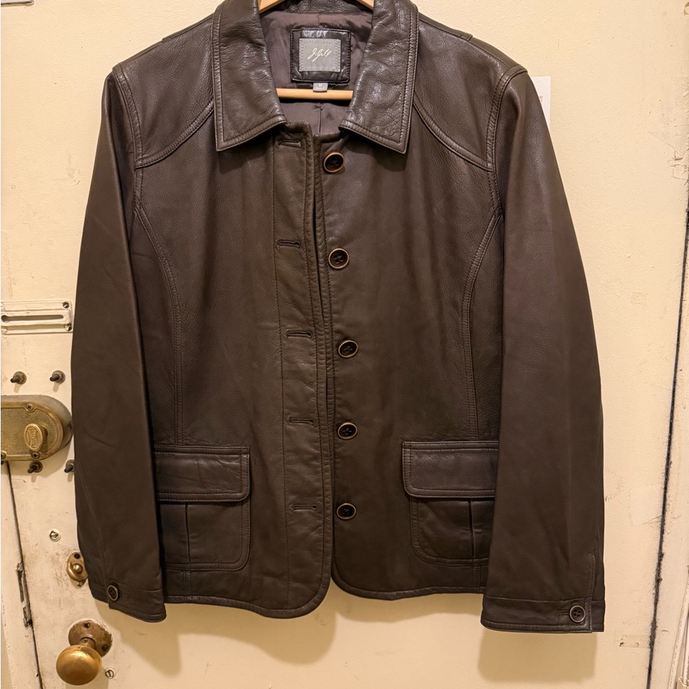 J. Jill Brown Leather Jacket